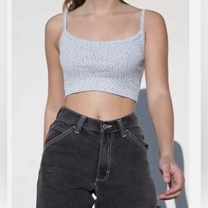 Brandy Melville cropped floral tank
